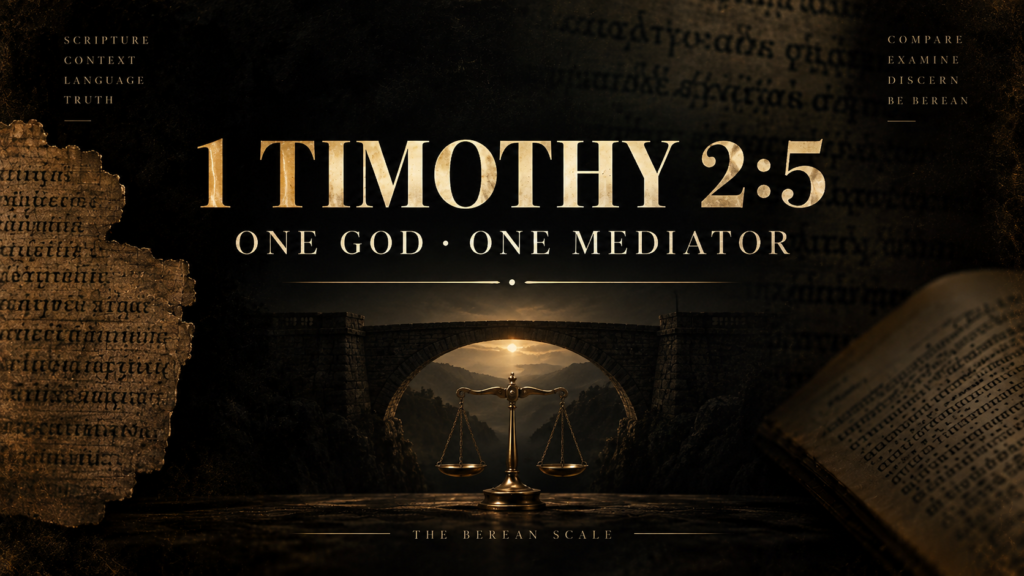 1 Timothy 2:5: Who Is the One God and the One Mediator?