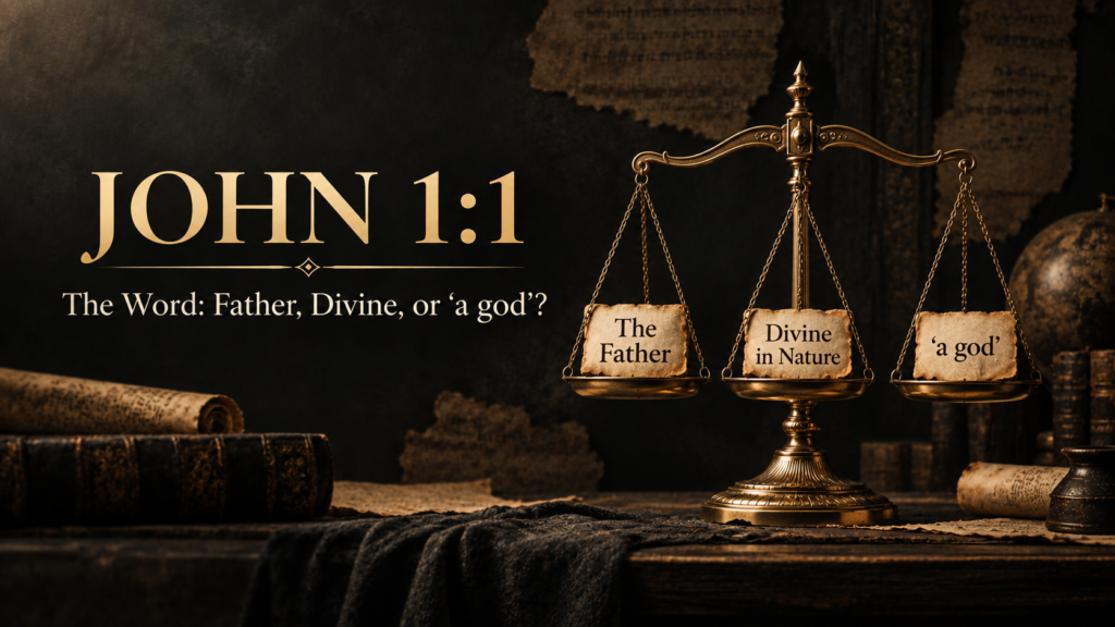 Does John 1:1 Say the Word Is the Father, Divine in Nature, or “a God”?