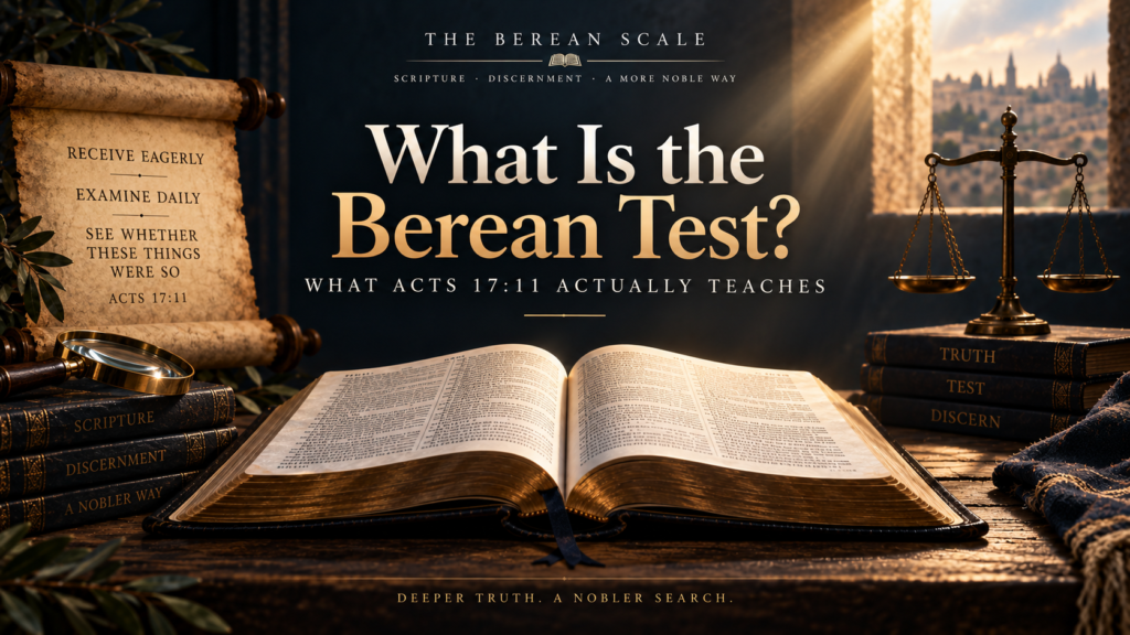 What Is the Berean Test? What Acts 17:11 Actually Teaches