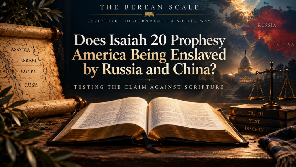 Does Isaiah 20 Prophesy America Being Enslaved by Russia and China?
