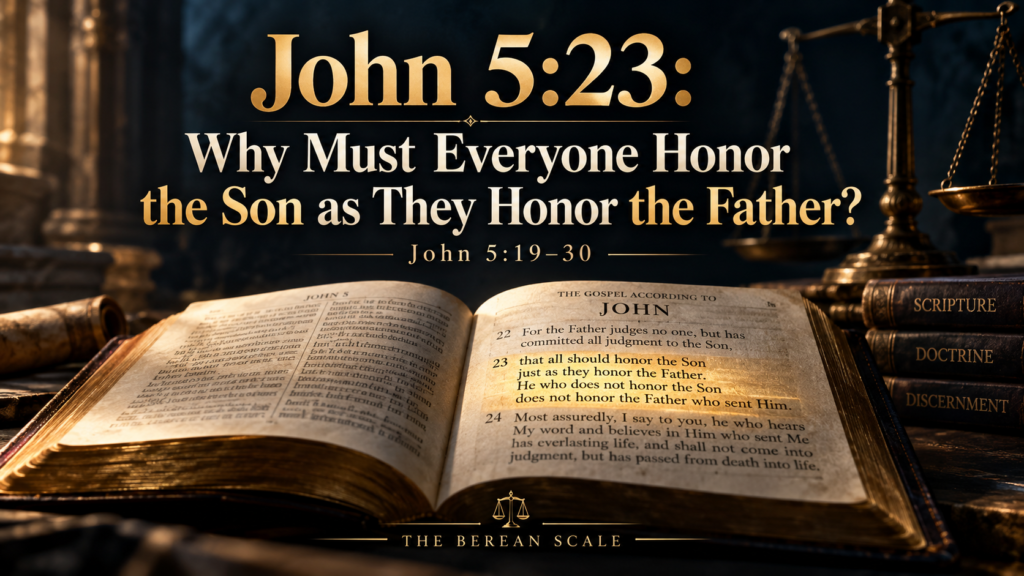 John 5:23: Why Must Everyone Honor the Son as They Honor the Father?