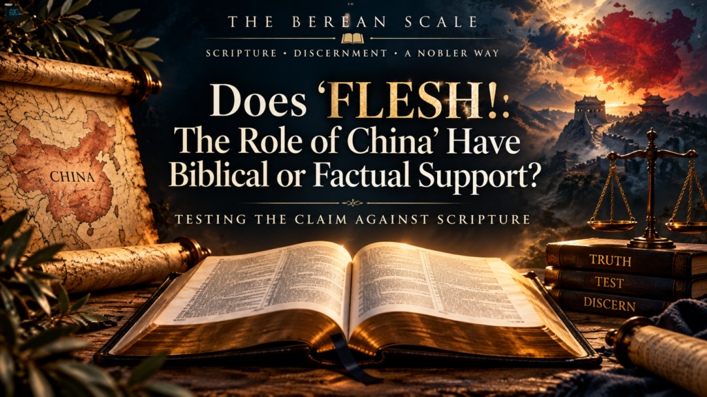 Does “FLESH!: The Role of China” Have Biblical or Factual Support?