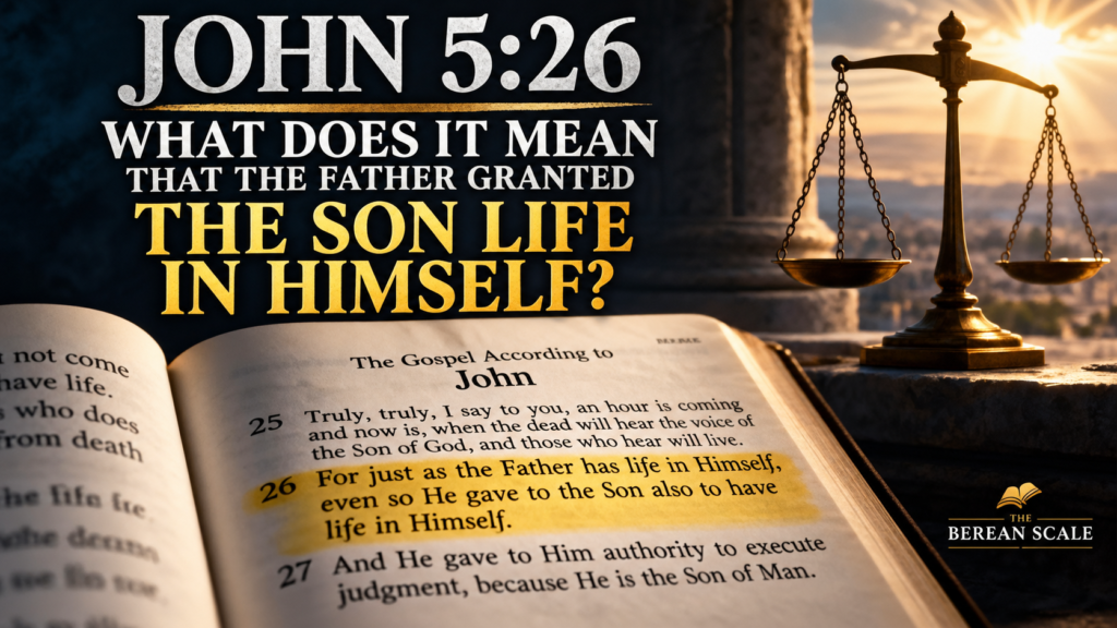John 5:26: What Does It Mean That the Father Granted the Son Life in Himself?