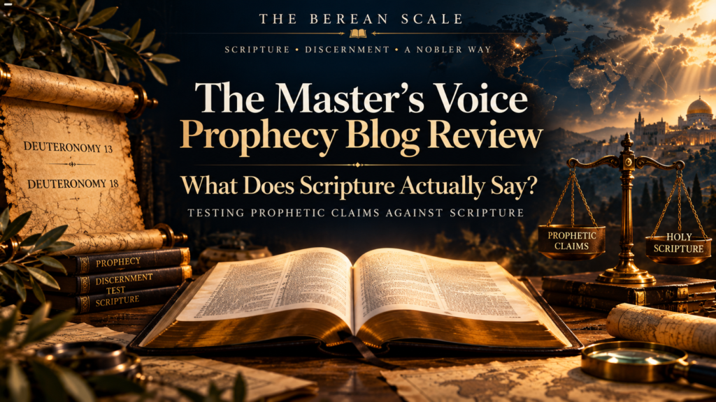 The Master’s Voice Prophecy Blog Review: What Does Scripture Actually Say?