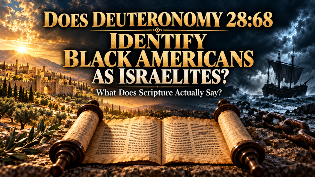 Does Deuteronomy 28:68 Identify Black Americans as Israelites?
