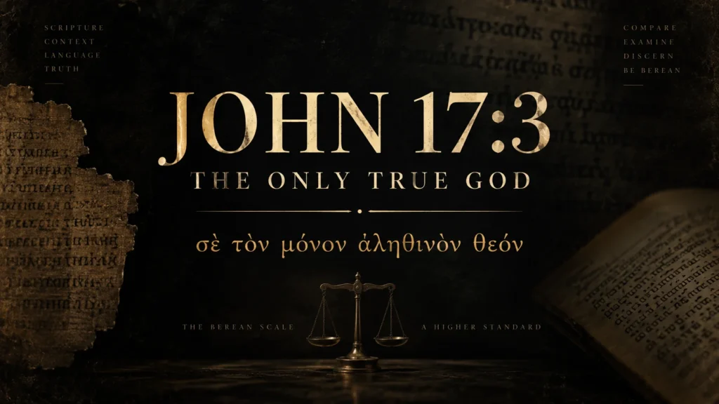John 17:3: Who Is “the Only True God”?